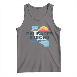 Palisades Strong Tank Top Support California LA Relief TS02 Deep Heather Print Your Wear