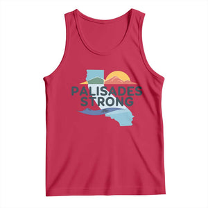 Palisades Strong Tank Top Support California LA Relief TS02 Red Print Your Wear