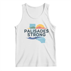 Palisades Strong Tank Top Support California LA Relief TS02 White Print Your Wear