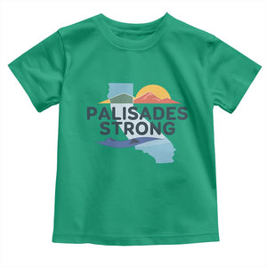 Palisades Strong Toddler T Shirt Support California LA Relief TS02 Irish Green Print Your Wear