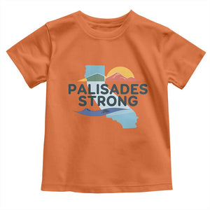 Palisades Strong Toddler T Shirt Support California LA Relief TS02 Orange Print Your Wear