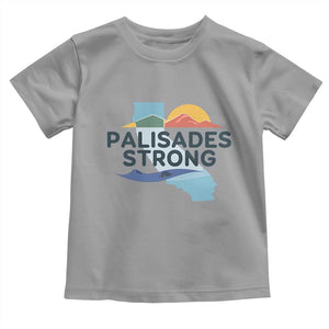 Palisades Strong Toddler T Shirt Support California LA Relief TS02 Sport Gray Print Your Wear