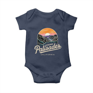 Palisades Strong Baby Onesie Support California LA Relief Vintage TS02 Navy Print Your Wear