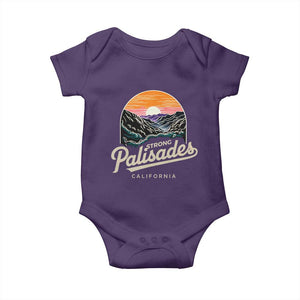 Palisades Strong Baby Onesie Support California LA Relief Vintage TS02 Purple Print Your Wear