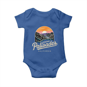 Palisades Strong Baby Onesie Support California LA Relief Vintage TS02 Royal Blue Print Your Wear