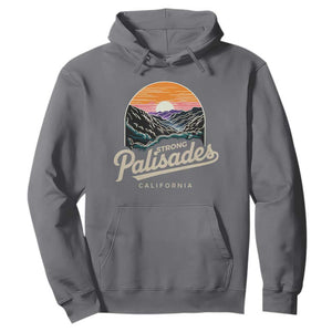 Palisades Strong Hoodie Support California LA Relief Vintage TS02 Charcoal Print Your Wear