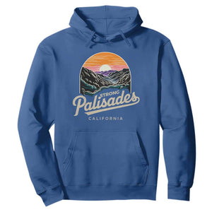 Palisades Strong Hoodie Support California LA Relief Vintage TS02 Royal Blue Print Your Wear