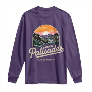 Palisades Strong Long Sleeve Shirt Support California LA Relief Vintage TS02 Purple Print Your Wear