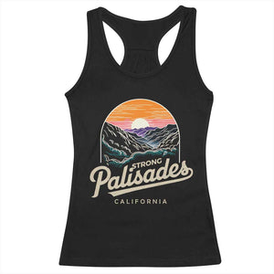 Palisades Strong Racerback Tank Top Support California LA Relief Vintage TS02 Black Print Your Wear