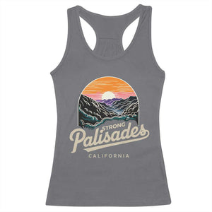 Palisades Strong Racerback Tank Top Support California LA Relief Vintage TS02 Charcoal Print Your Wear