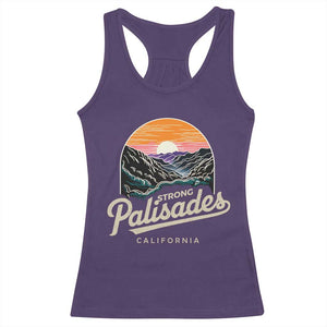 Palisades Strong Racerback Tank Top Support California LA Relief Vintage TS02 Purple Print Your Wear