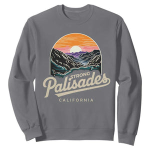 Palisades Strong Sweatshirt Support California LA Relief Vintage TS02 Charcoal Print Your Wear