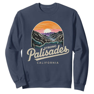 Palisades Strong Sweatshirt Support California LA Relief Vintage TS02 Navy Print Your Wear