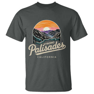 Palisades Strong T Shirt Support California LA Relief Vintage TS02 Dark Heather Print Your Wear