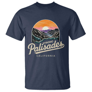 Palisades Strong T Shirt Support California LA Relief Vintage TS02 Navy Print Your Wear