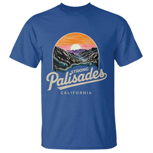 Palisades Strong T Shirt Support California LA Relief Vintage TS02 Royal Blue Print Your Wear