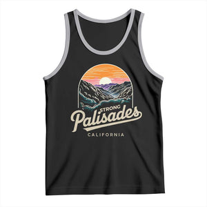 Palisades Strong Tank Top Support California LA Relief Vintage TS02 Black Athletic Heather Print Your Wear