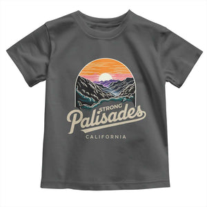 Palisades Strong Toddler T Shirt Support California LA Relief Vintage TS02 Dark Heather Print Your Wear