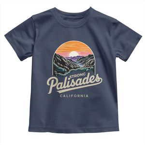 Palisades Strong Toddler T Shirt Support California LA Relief Vintage TS02 Navy Print Your Wear