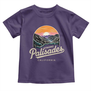 Palisades Strong Toddler T Shirt Support California LA Relief Vintage TS02 Purple Print Your Wear