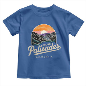 Palisades Strong Toddler T Shirt Support California LA Relief Vintage TS02 Royal Blue Print Your Wear