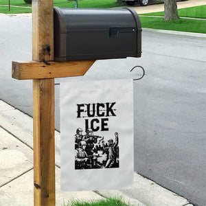 F Ice Riot Protest Graphic Garden Flag Political Resistance Against Ice Violence TS02 Print Your Wear