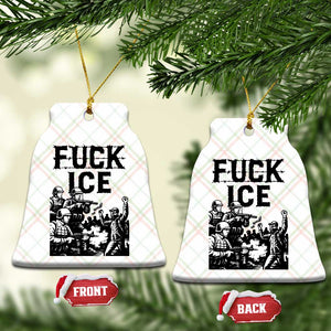 F Ice Riot Protest Graphic Ceramic Ornament Political Resistance Against Ice Violence TS02 Print Your Wear