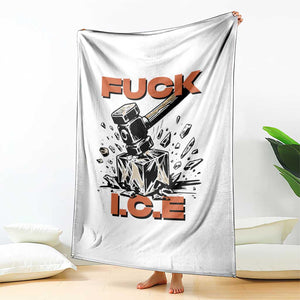 Crush Ice Protest Graphic Throw Blanket Sledgehammer Smash Against Ice Political Resistance TS02 Print Your Wear