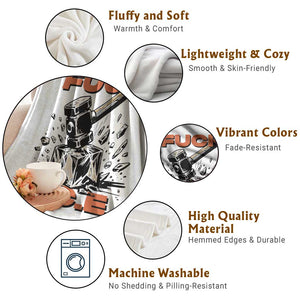 Crush Ice Protest Graphic Throw Blanket Sledgehammer Smash Against Ice Political Resistance TS02 Print Your Wear