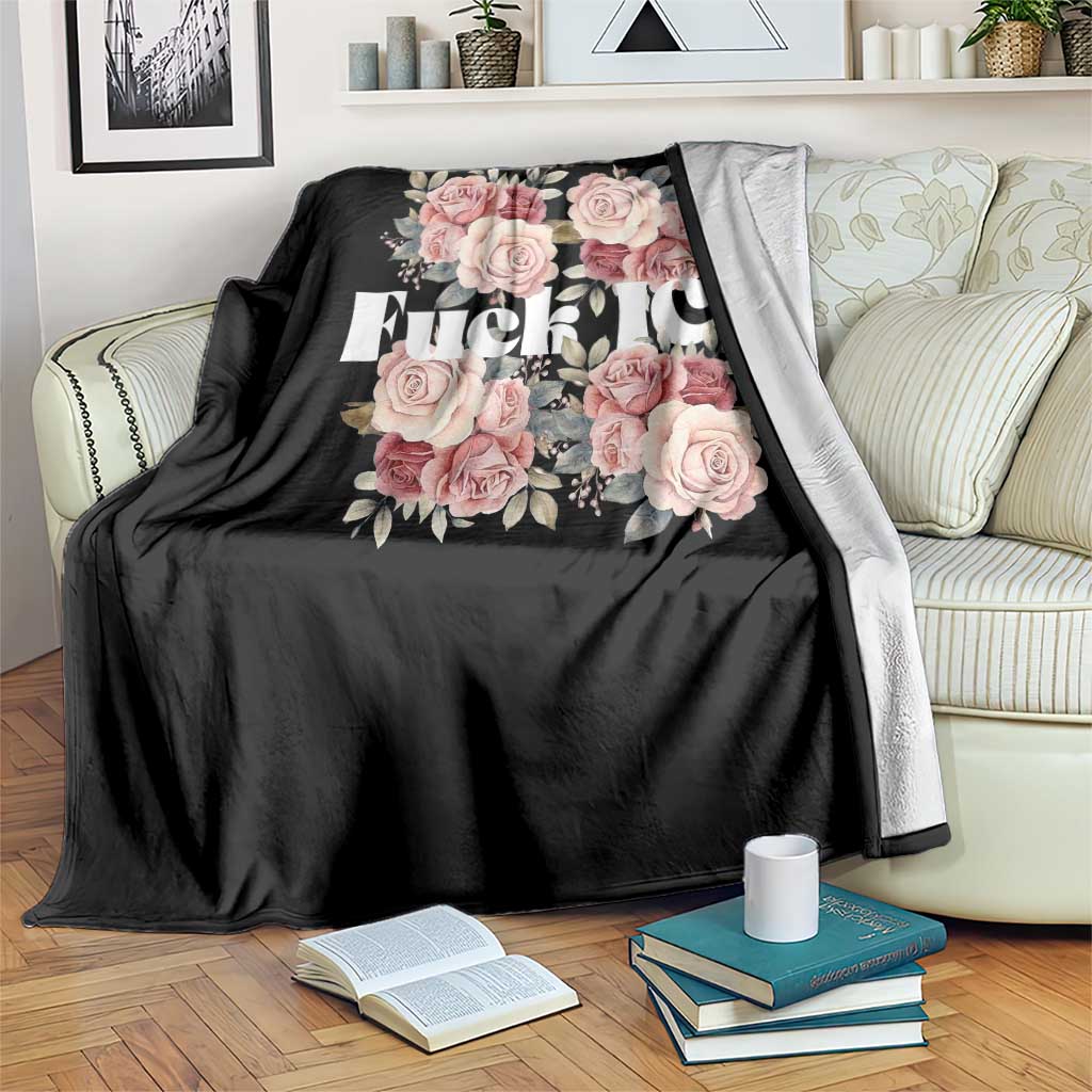 Floral Protest Against Ice Throw Blanket Justice and Freedom Political Resistance TS02 Print Your Wear