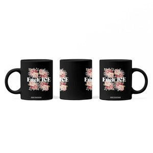 Floral Protest Against Ice Coffee Mug Justice and Freedom Political Resistance TS02 Print Your Wear