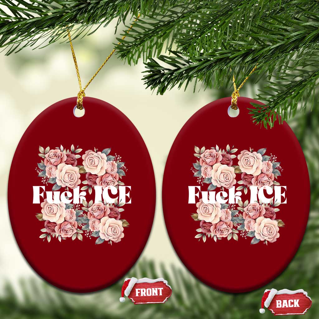 Floral Protest Against Ice Ceramic Ornament Justice and Freedom Political Resistance TS02 Print Your Wear