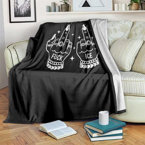 Middle Finger F Ice Throw Blanket Against Ice Violence Outspoken Resistance TS02 Print Your Wear