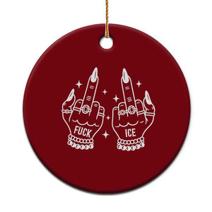 Middle Finger F Ice Ceramic Ornament Against Ice Violence Outspoken Resistance TS02 1pc Red Print Your Wear
