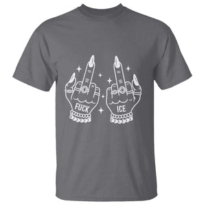 Middle Finger F Ice T Shirt Against Ice Violence Outspoken Resistance TS02 Charcoal Print Your Wear