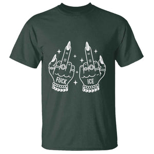 Middle Finger F Ice T Shirt Against Ice Violence Outspoken Resistance TS02 Dark Forest Green Print Your Wear