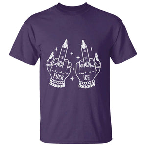 Middle Finger F Ice T Shirt Against Ice Violence Outspoken Resistance TS02 Purple Print Your Wear