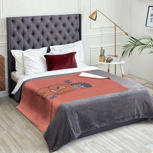 Cute Bear Holding Rugby Sport Fans Graphic Throw Blanket TS02 Print Your Wear