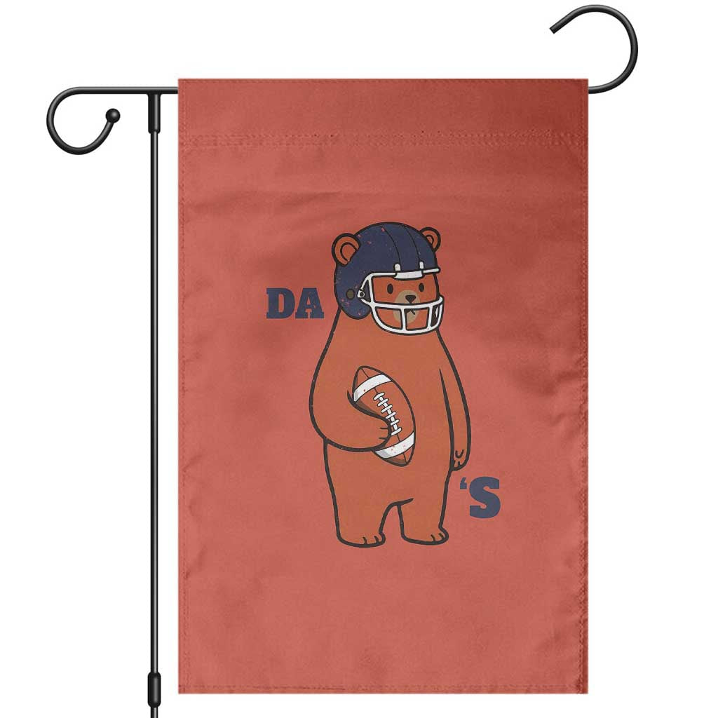 Cute Bear Holding Rugby Sport Fans Graphic Garden Flag TS02 Orange Print Your Wear