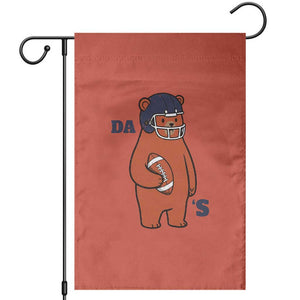 Cute Bear Holding Rugby Sport Fans Graphic Garden Flag TS02 Orange Print Your Wear