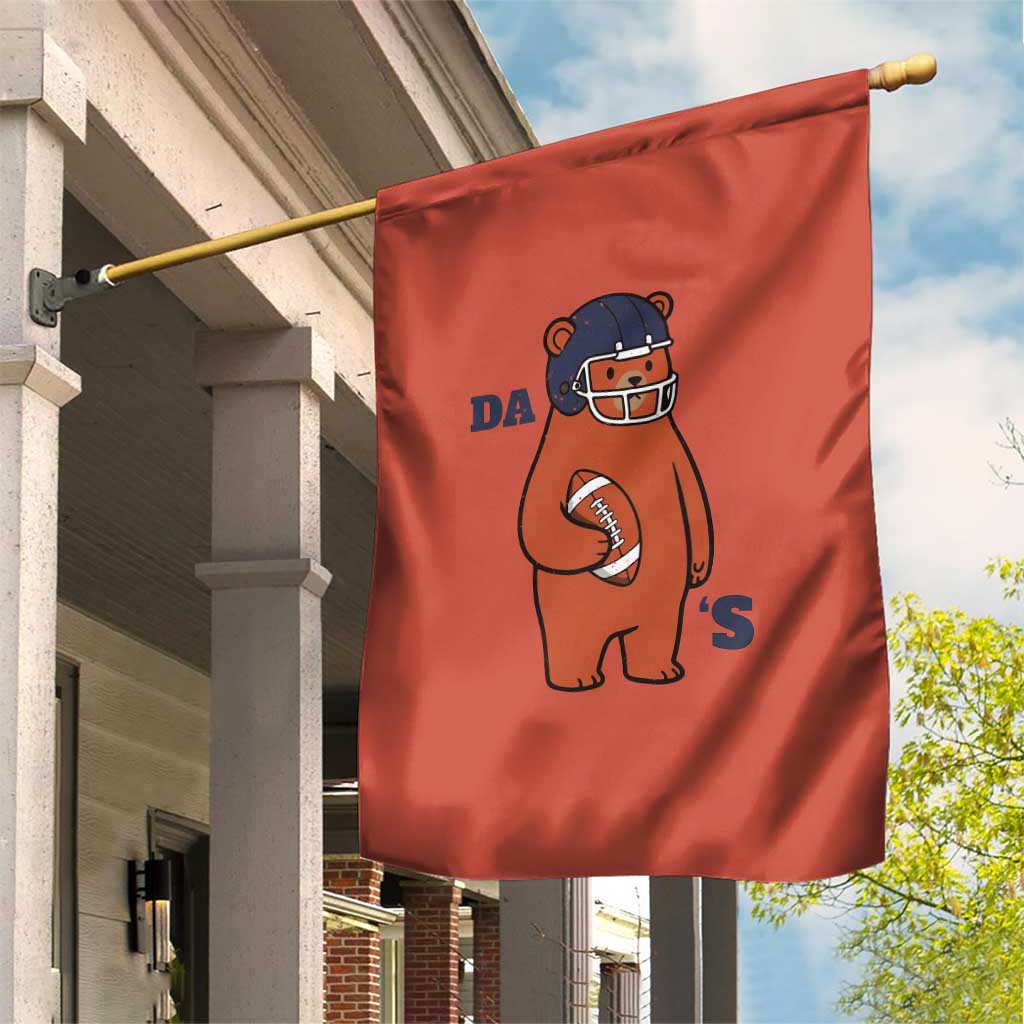 Cute Bear Holding Rugby Sport Fans Graphic Garden Flag TS02 Print Your Wear