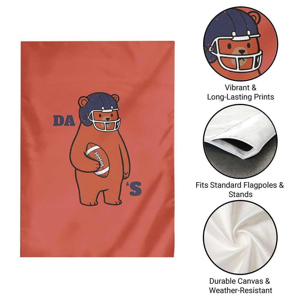 Cute Bear Holding Rugby Sport Fans Graphic Garden Flag TS02 Print Your Wear