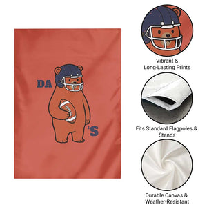 Cute Bear Holding Rugby Sport Fans Graphic Garden Flag TS02 Print Your Wear