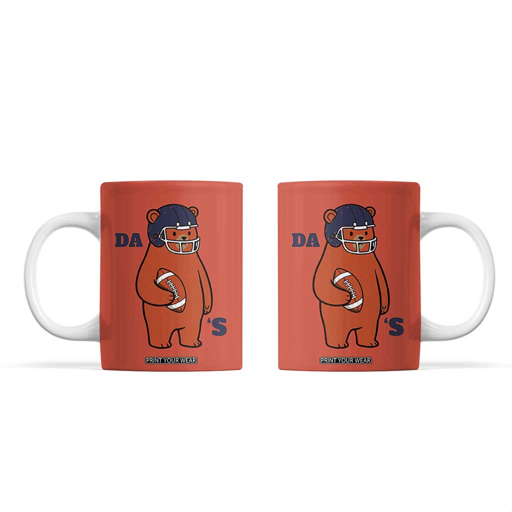 Cute Bear Holding Rugby Sport Fans Graphic Coffee Mug TS02 Orange Print Your Wear