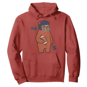 Cute Bear Holding Rugby Sport Fans Graphic Hoodie TS02 Red Print Your Wear