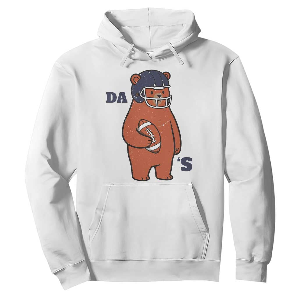 Cute Bear Holding Rugby Sport Fans Graphic Hoodie TS02 White Print Your Wear