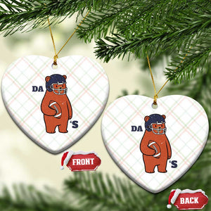 Cute Bear Holding Rugby Sport Fans Graphic Ceramic Ornament TS02 Print Your Wear