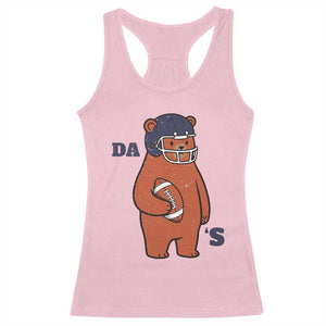 Cute Bear Holding Rugby Sport Fans Graphic Racerback Tank Top TS02 Light Pink Print Your Wear