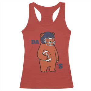 Cute Bear Holding Rugby Sport Fans Graphic Racerback Tank Top TS02 Red Print Your Wear