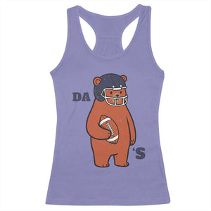 Cute Bear Holding Rugby Sport Fans Graphic Racerback Tank Top TS02 Violet Print Your Wear